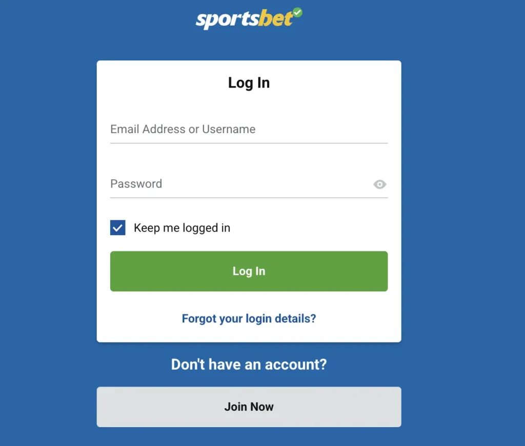 sportsbet login